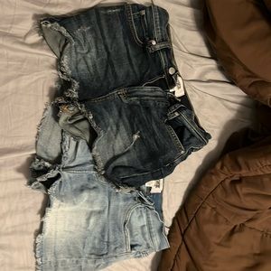 Victoria secrets pink denim shorts size 2 bundle